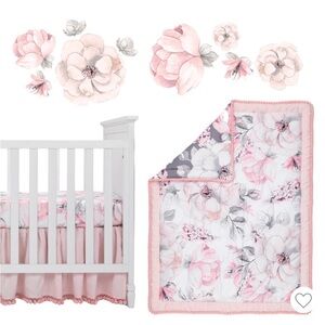 Target Pink and Gray Floral Blanket
